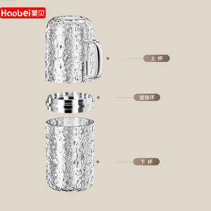 ชุดแก้วล้างหน้าเดินทาง ชุดแปรงสีฟัน กล่องเก็บแปรงสีฟัน แก้วชุบปาก แบบพกพา 3 ชิ้น แก้วล้างหน้าสำหรับเดินทาง อุปกรณ์ที่จำเป็น