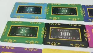 Square Clay Texas Holdem Poker Chips Cards for Playing Mahjong Machine Points Coins for Game Room Use