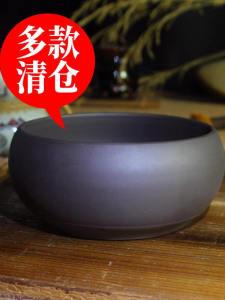 Zisha Tea Set Accessories Gongfu Tea Bowl Washer Water Basin Ash Trimmer Vintage Carved Chinese Style Handmade Gift