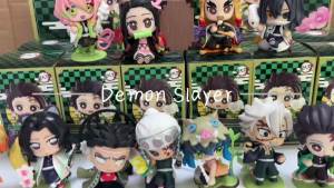 Bandai | Kimetsu No Yaiba Birth Flower Series Blind Box Tanjiro Nezuko Zenitsu Anime Figurines Cute Desktop Decor Collectible Gift