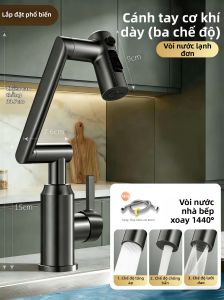 TAOSHI | Vòi Nước Nóng Lạnh Có Tay Cầm Gập Xoay