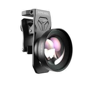 apexel | APEXEL 100mm Ultra Macro Lens HD Micro Phone Camera Lenses No Distortion for iPhone Samsung Phones Supports Eye Macro Photograph