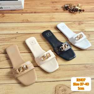 ABBUSHOES RN 07 flat teflek rantai amigos 1cm