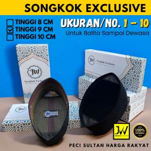 Peci Hitam Songkok Hitam JW Anak Sampai Dewasa Kopiah Hitam