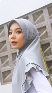 Hijab Instan Bergo Aqila  jersey Premium Khimar Instan Standar Variasi kriwil By Kalishaofficial