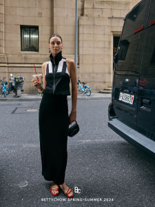 เสื้อกั๊กลูกไม้สีดำขาว Bettychow แขนกุด ซิป ขอบลูกไม้ สำหรับผู้หญิง เสื้อผ้าทำงาน ฤดูร้อน 2024 จีนแผ่นดินใหญ่