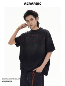 Áo Thun Nam Tay Ngắn Phong Cách Đường Phố ACRARDIC2025 Thiết Kế Nát Áo Thun Cotton Pha Polyester Thường Ngày Mùa Hè