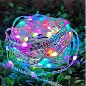 Cuộn Led đuổi 10M Dây đèn RGB 5V nháy theo nhạc chống nước chỉnh app điện thoại + điều Khiển