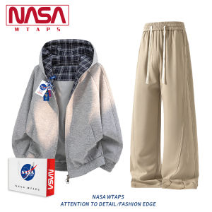 NASA WTAPS | Plaid Patchwork Hoodie Casual Sport Jacket