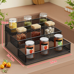 Step Multi-layered Condiment Rack Iron Art Design