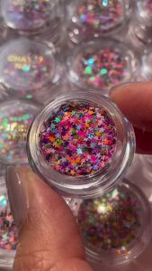 [Chakan nail] Nhũ trang trí móng tay- Sáng tạo với 2 mẫu hình trái tim và sao Chokomi Chakan nail Mix với đa dạng màu sắc làm đẹp móng