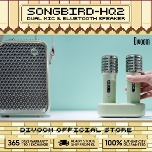 Divoom SongBird-HQ2 50W Dual Mic Karaoke & Bluetooth Speaker - White