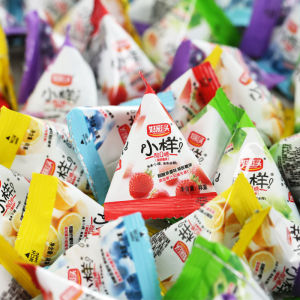 Wedding Candy Snacks Sour Q Sugar Fruit Juice Soft Candy Triangle Bag Snacks Traditional Candy Good Luck Head Sample