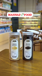 Mahnaz Food | Premium Black Sesame & White Sesame | Bijan Hitam & Bijan Putih | Cooking Baking & Garnishing | 270g