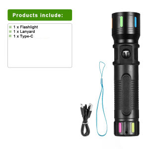 Portable LED Flashlight 2000000LM High Brightness Rechargeable Torch Zoomable For Outdoor Hiking Emergency Fishing Camping Lamp