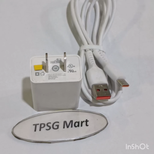 Bộ sạc Củ sạc 1 cổng USB A cà Cáp Type C dài 1m (Trắng)