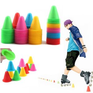 10Pcs Soft Training Road Cones Skate Marker Skating Obstacle Sports Cones For Roller Skate Football Soccer Rugby Kids Adult