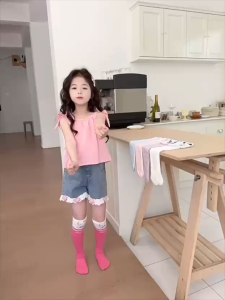 Kaos Kaki Panjang Selutut Anak Perempuan Impor Karakter Kuromi Pochacco Melody Cinnamoroll Hello Kitty