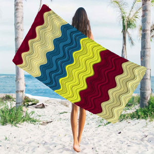 Color Waves Beach Towels Ultra Lightweight Quick Drying Super Absorbent Summer Essential Fast-Drying Towel for Beach