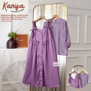 KANISA OVERALL SET KIDS SETELAN OVERALL ANAK NY MOWKIDS