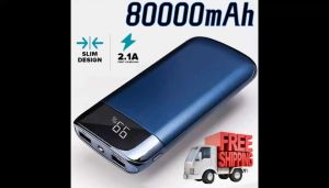 Mini power bank 100000mah powerbank original brand with led light and 2 USB Output 2.1A Fast Charge power bank fast charging use for iPhone Xiaomi Android