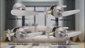 Probrico (1 Pack Door Hardware Dummy Lever Door Handles for ClosetsSingle Side Individual Door Lever in Satin Nickel