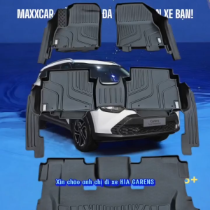 CARENS - Thảm lót sàn MAXXCAR cho xe KIA CARENS 2023+ nhựa TPE nguyên sinh đúc 5D tràn viền cao cấp.