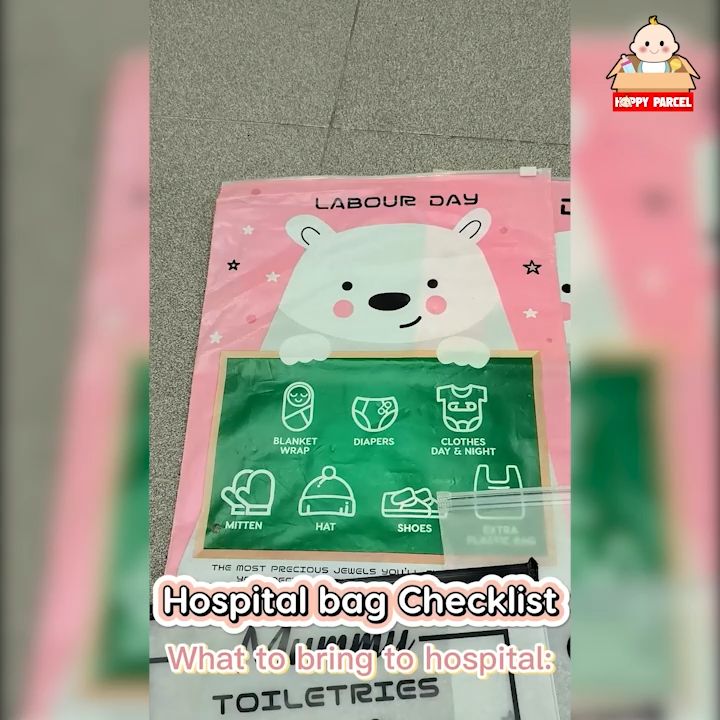 (7Pcs9Pcs) Plastic Ziplock Maternity Bag for Hospital Bag Maternity