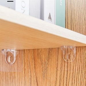 4/10pcs Adhesive Shelf Support Pegs Shelf Support Adhesive Pegs Closet Cabinet Shelf Support Clips Wall Hangers Strong Holders