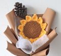 Bó hoa hướng dương bằng len, bó hoa hướng dương 1 bông được móc bằng len, bó hoa len handmade. 