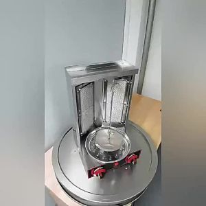 PANSON Gas Doner Kebab Rotating BBQ Grill Gas Broiler Machine Vertical Automatic Shawarma Grill Machine