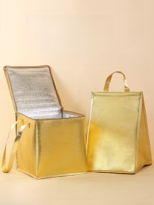 Gold Cake Insulated Bag Refrigerated Fresh Ice Pack Takeaway Special Handheld Large Capacity 8 Thickened Aluminum Foil 10 Inch