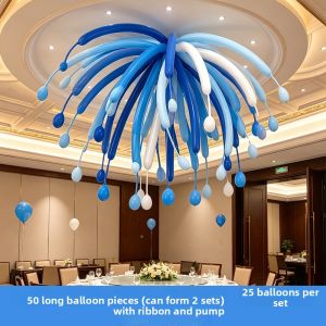 ETY | Long Firework Style Blue Balloon Decoration