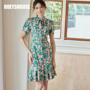 Roey s house | Retro Floral Flared Hem Casual Dress