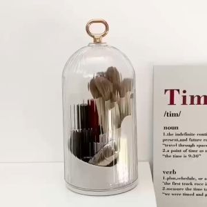 กล่องเก็บแปรงแต่งหน้า กล่องใส่ของ ที่เก็บแปรงแต่งหน้า หมุนได้ 360 องศา ทำความสะอาดง่าย แข็งแรงและทนทาน