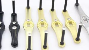 EKFan Baitcasting Máy Câu Tay Cầm Hợp Kim Nhôm 80/90/100/110mm Chiều Dài Cho A/S/D 7*4/8*5 Lỗ Không Núm Dụ Máy DIY Một Phần