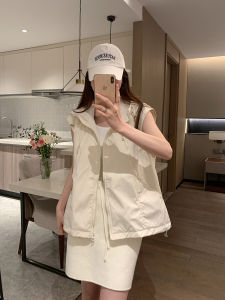 Versatile Loose Womens Vest Summer Sun Protection Outdoor Sports Thin Jacket Casual Workwear Outdoor Climbing Vest Zipper Closure