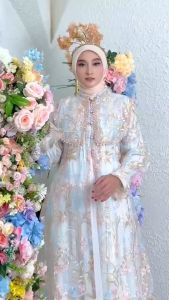 BENING JAYA KEBAYA - Set Gamis Polos Marbella Outer Lepas Tile Garden