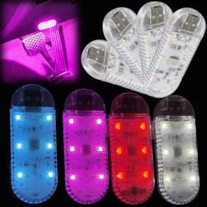ไฟ LED ติดรถไฟอ่านหนังสือ USB ไร้สายแบบสัมผัสหลังคาอัตโนมัติโคมไฟกลางคืนอ่านหนังสือไฟชาร์จขนาดเล็กอุปกรณ์ตกแต่งภายในรถยนต์2ชิ้น