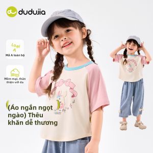 DUDUJIA | Áo Thun Ngắn Tay Mỏng Hè Cho Bé