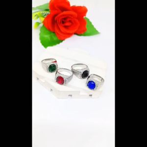 CINCIN COWO TITANIUM  BULAT LIST PERMATA SILVER  FASHION ANTI KARAT DAN ANTI LUNTUR (COD)