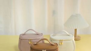 Makeup Bag Cosmetic Bag Leather Beg Makeup Travel Beg Makeup Pouch Bag Makeup Murah Bag Makeup Besar Beg Kosmetik 化妆包