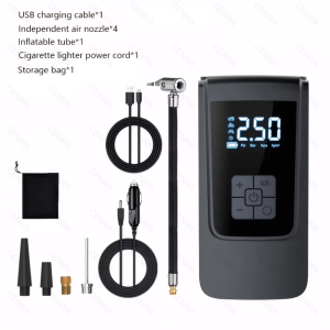 Portable Car Air Pump Wireless Air Compressor Electric Tire Inflator with LCD Digital Display for Car Motorcycles Bicycle Ball