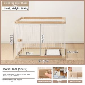 I.R.I.S | Tall Wooden Style Indoor Dog Cage For Small Medium Large Dogs