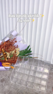 Rak Lipstik kutek Multifungsi Akrilik Kotak Make Up Lipstick Organizer Acrylic