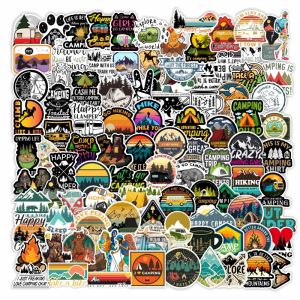 100Pcs Adventure Camping Outdoor Stickers For Suitcase Skateboard Laptop Luggage Fridge Phone Car Styling Sticker