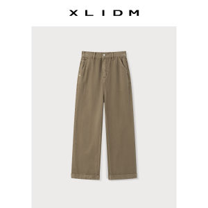 Plus Size Fall Cotton Dyed Flared Jean Pants