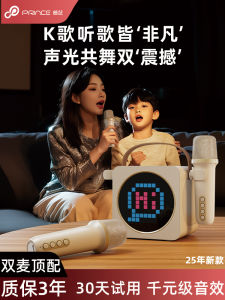 Puzhi Home KTV Kit Integrated Wireless Bluetooth Speaker Microphone Set for Singing Karaoke Dual Speaker Handheld ABS Material