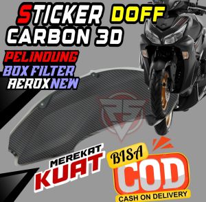 STICKER CARBON 3D PELINDUNG BOX FILTER AEROX NEW
