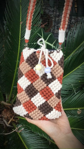 Tas Selempang HP Makrame Motif Eksklusif | Handmade Premium | Waktunya Ibuk